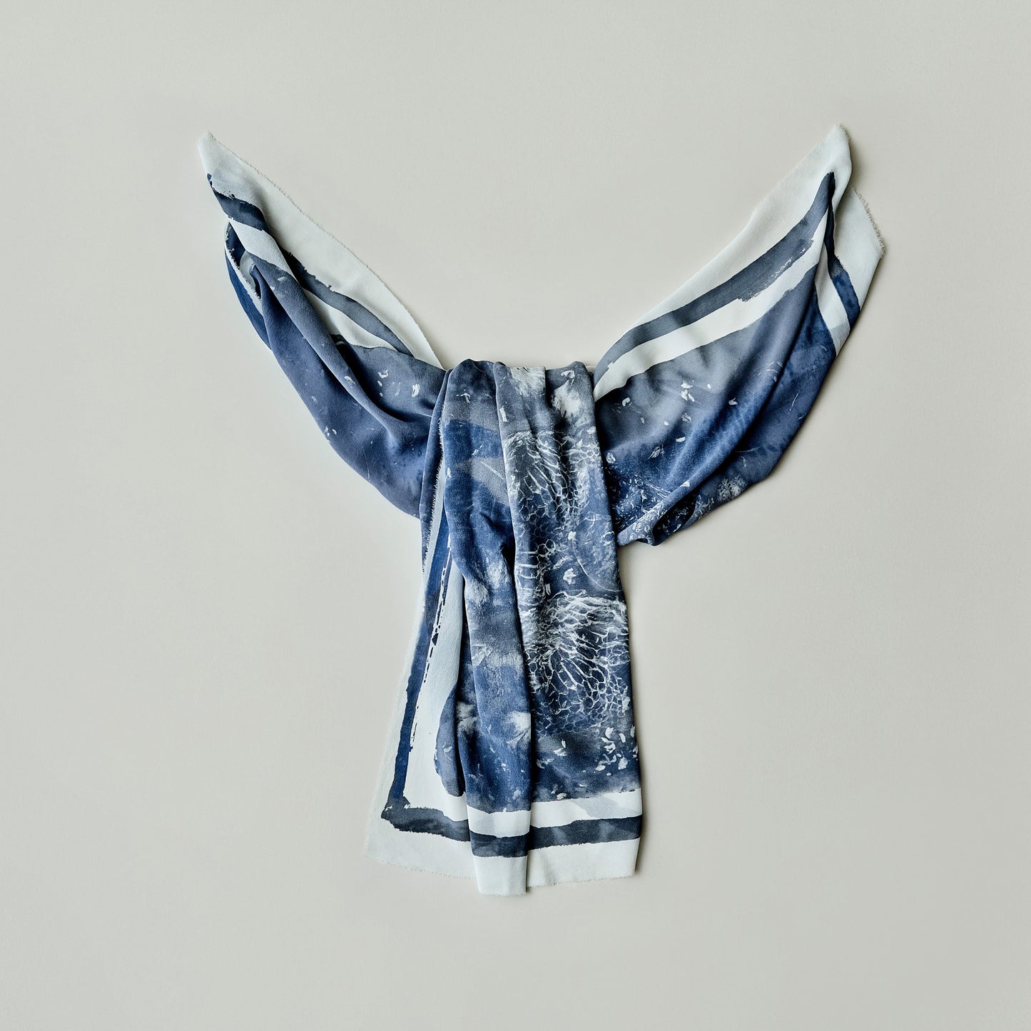 Nature Morte 09 - hand made silk crepe scarf